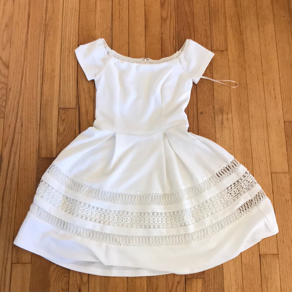 White, fit and flare Francescas dress